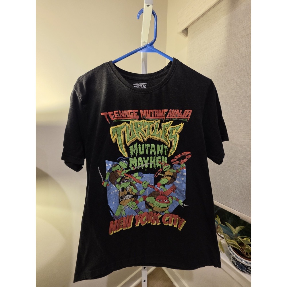 NEW Teenage Mutant Ninja Turtles NYC Mutant Mayhem Black Shirt Size Large